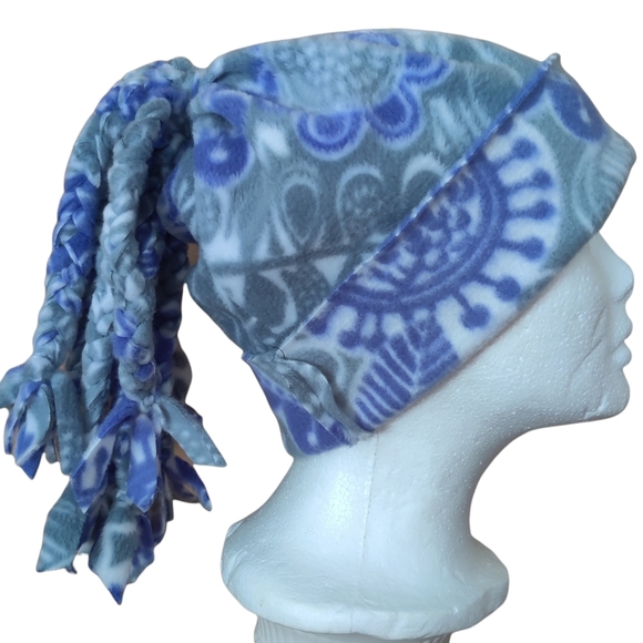 🗺️ Homemade Fleece Braided Dreadlocks Hat Scully Winter Cap, NEW! - Picture 3 of 6